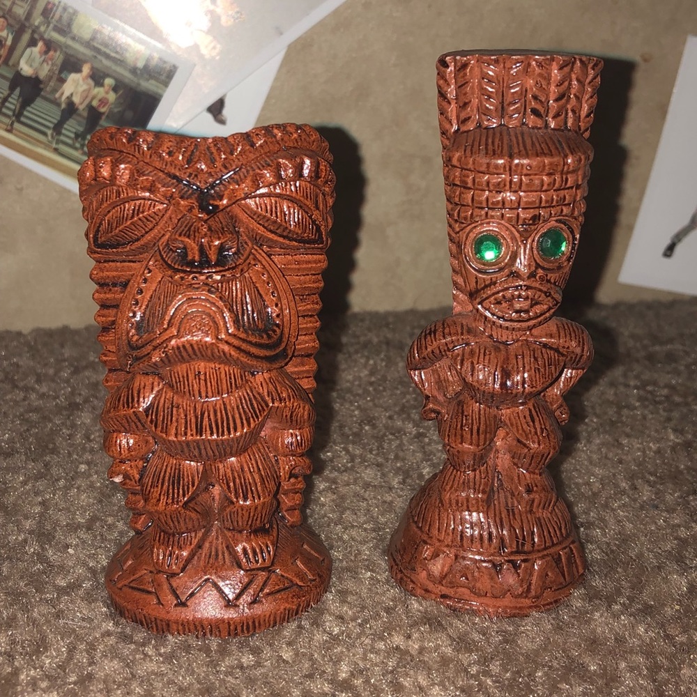 Miniature Tiki Statues